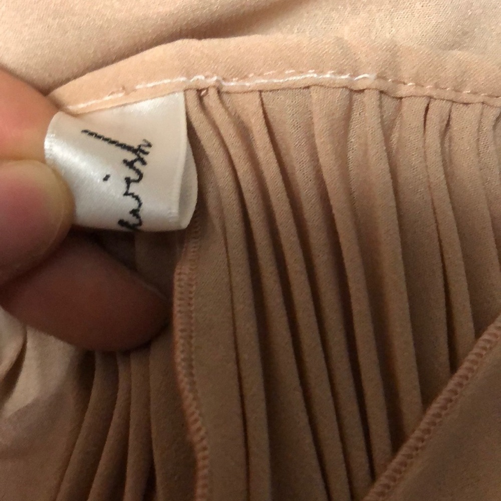 Chicwish peach pleated belt dress, S - Picture 7 of 9